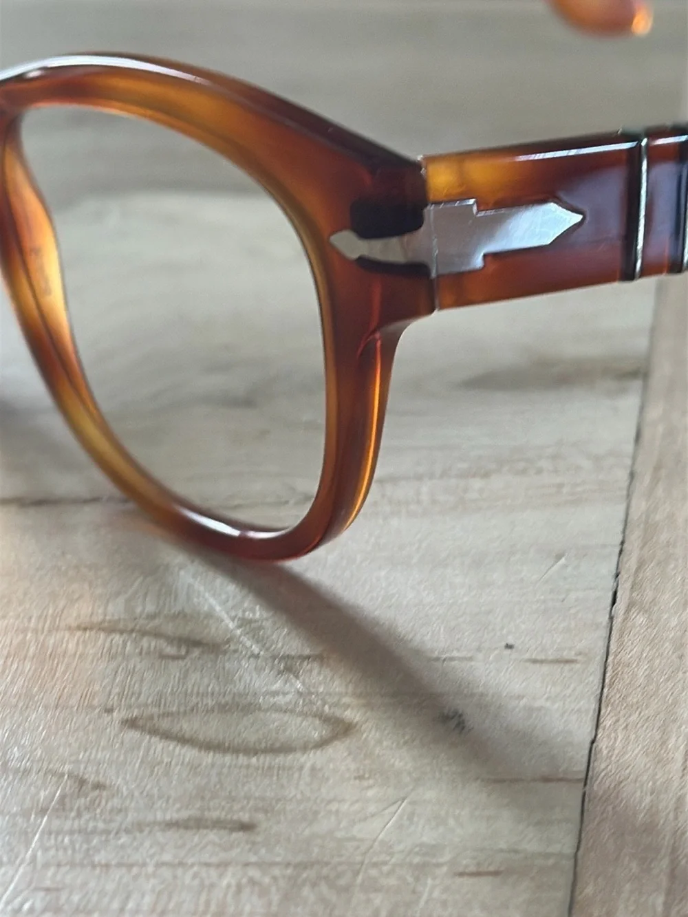 Persol Women's Amber Tortoiseshell Rectangle Glasses 3270-V 96 Terra di Siena